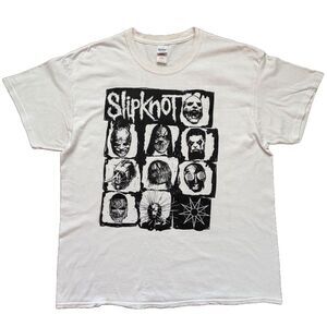Slipknot North American Summer Tour Double Sided Size XL White T-Shirt 2016